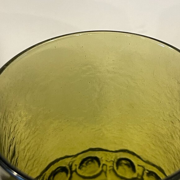 Tiffin Franciscan Madeira avocado green Glass heavy steamed Goblet Glasswear - Picture 3 of 7